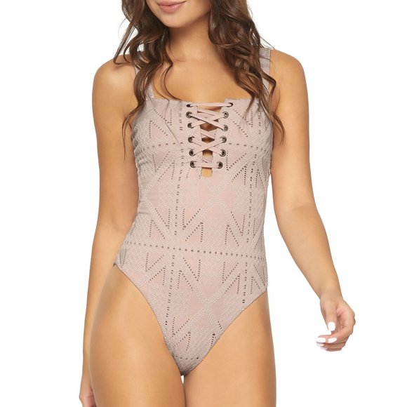 PilyQ Corset Eyelet One-Piece - Picture 2 of 9